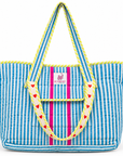 Customised Zipped Travel Tote | Malibu Blue