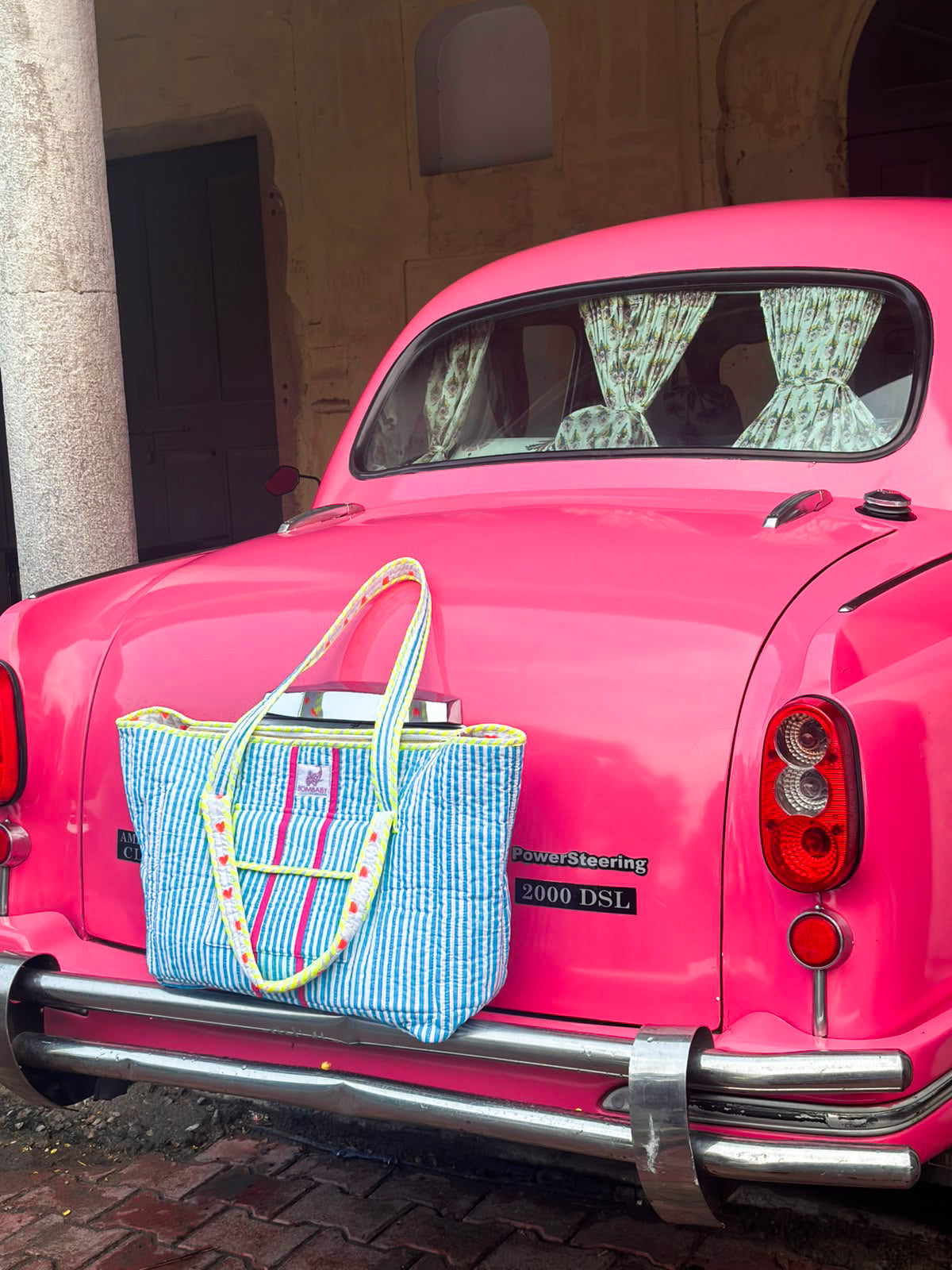 Customised Zipped Travel Tote | Malibu Blue