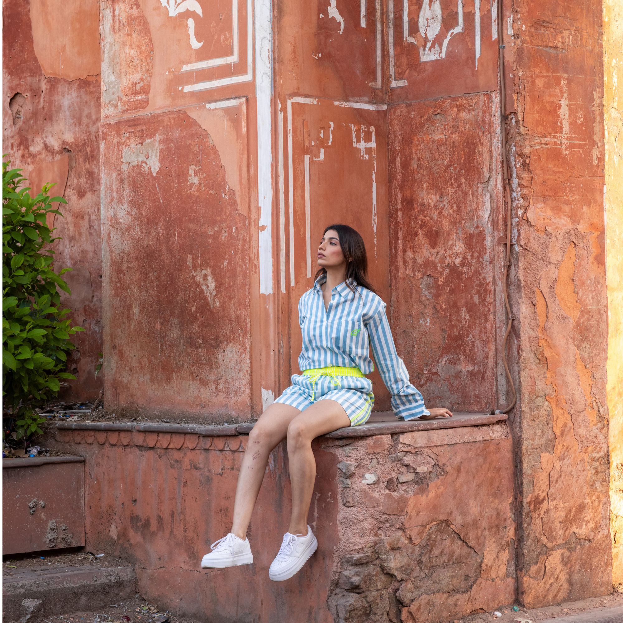 The Pop Shorts | Mykonos Blue