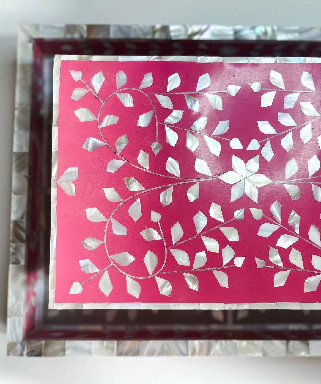 Barbie Pink | Large Mother of Pearl Jewellery Box - Bombaby