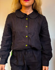 Black Disco Blouse | Organic Linen - Bombaby