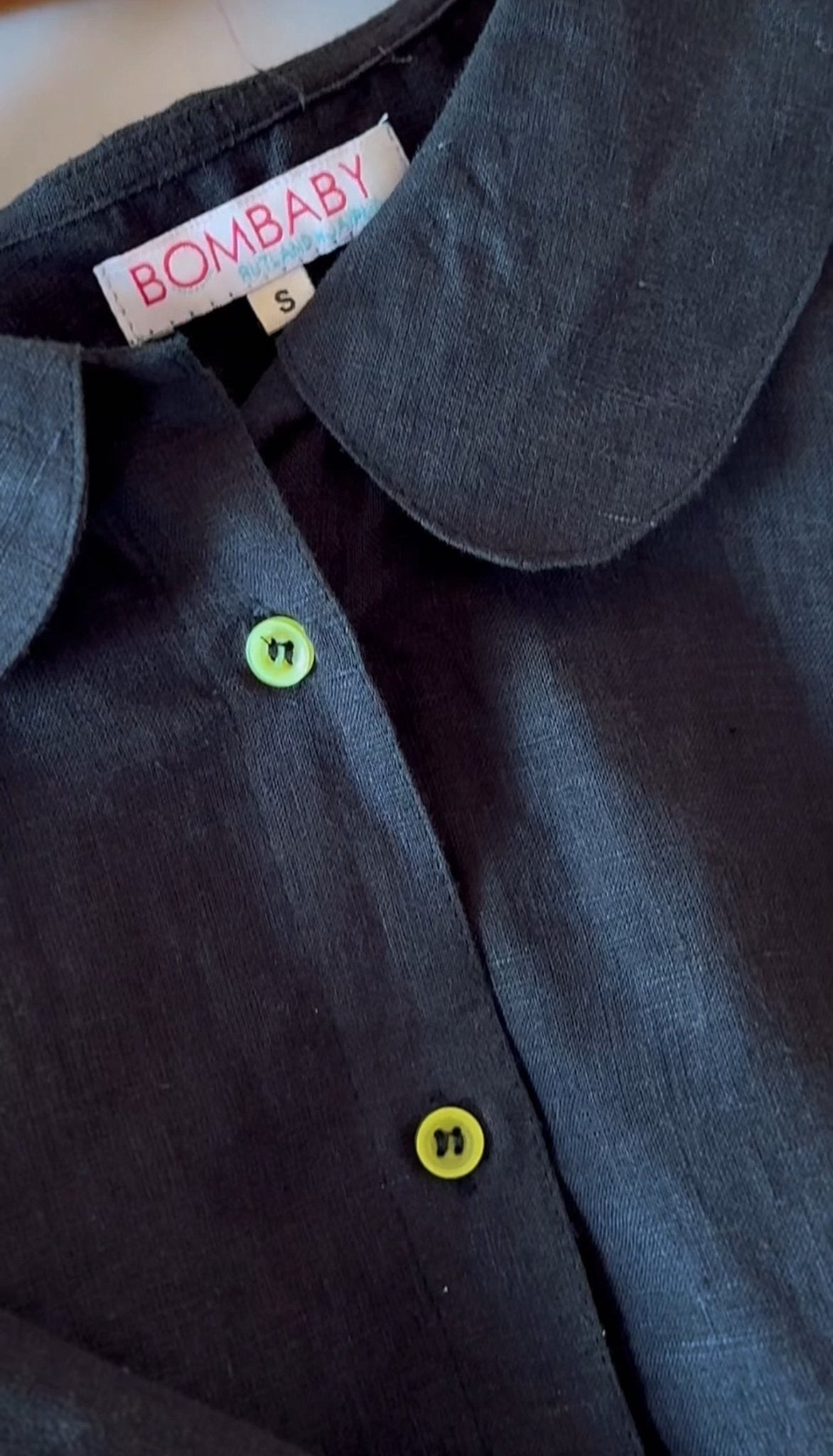 Black Disco Blouse | Organic Linen - Bombaby