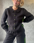 Black Disco Blouse | Organic Linen - Bombaby