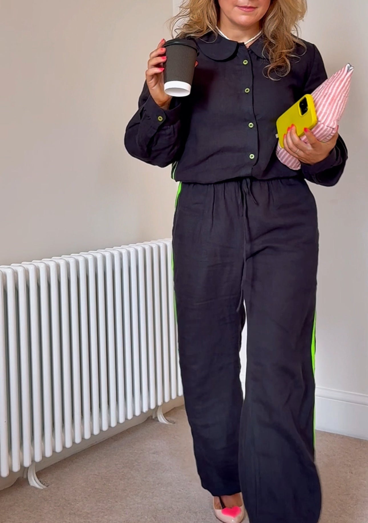 Black Disco Pants | Organic Linen Trousers - Bombaby