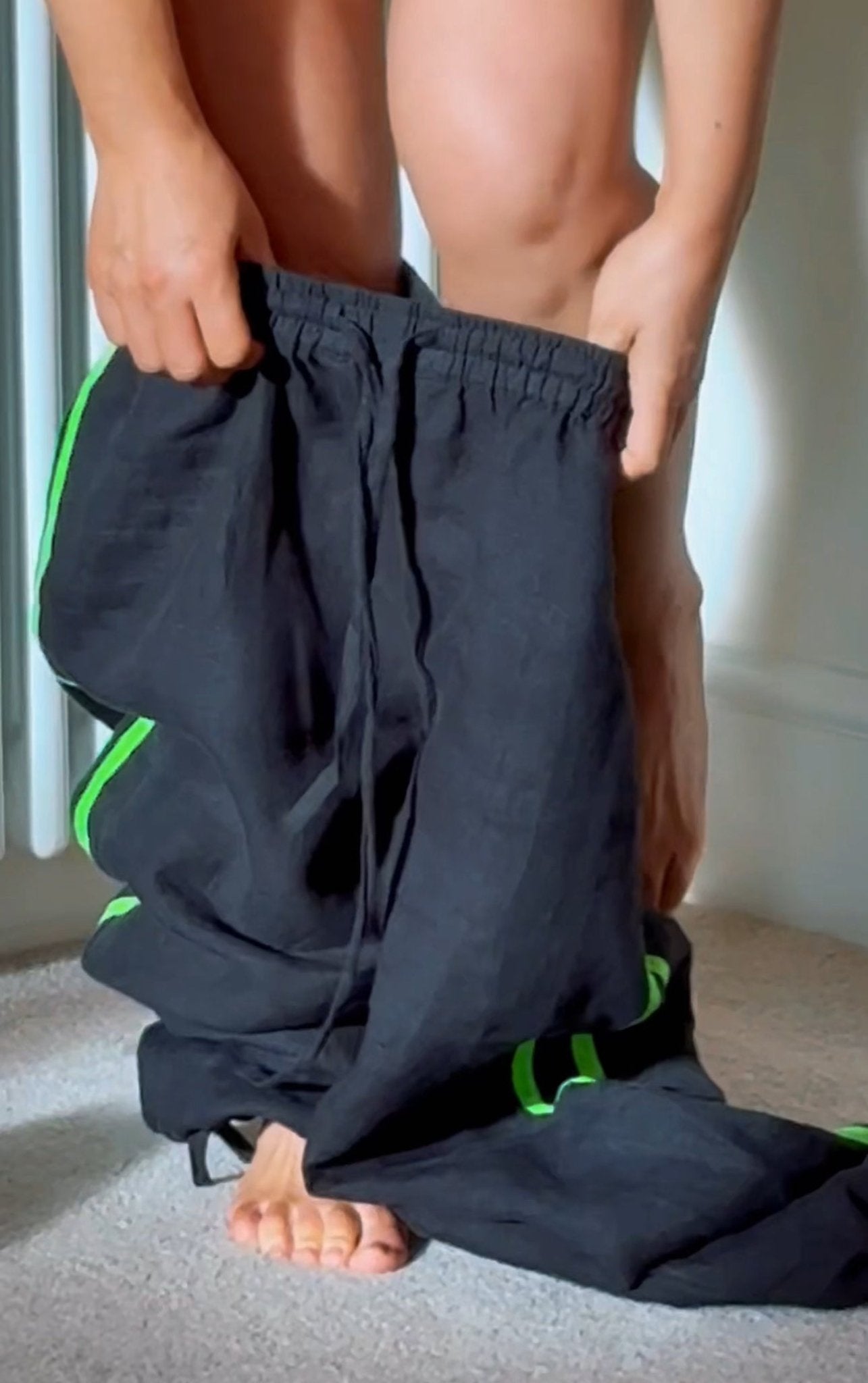 Black Disco Pants | Organic Linen Trousers - Bombaby