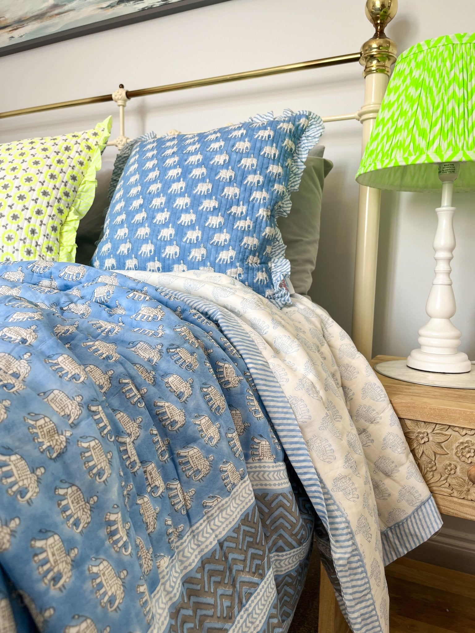 Block Print Heirloom Quilt | Estha - Bombaby