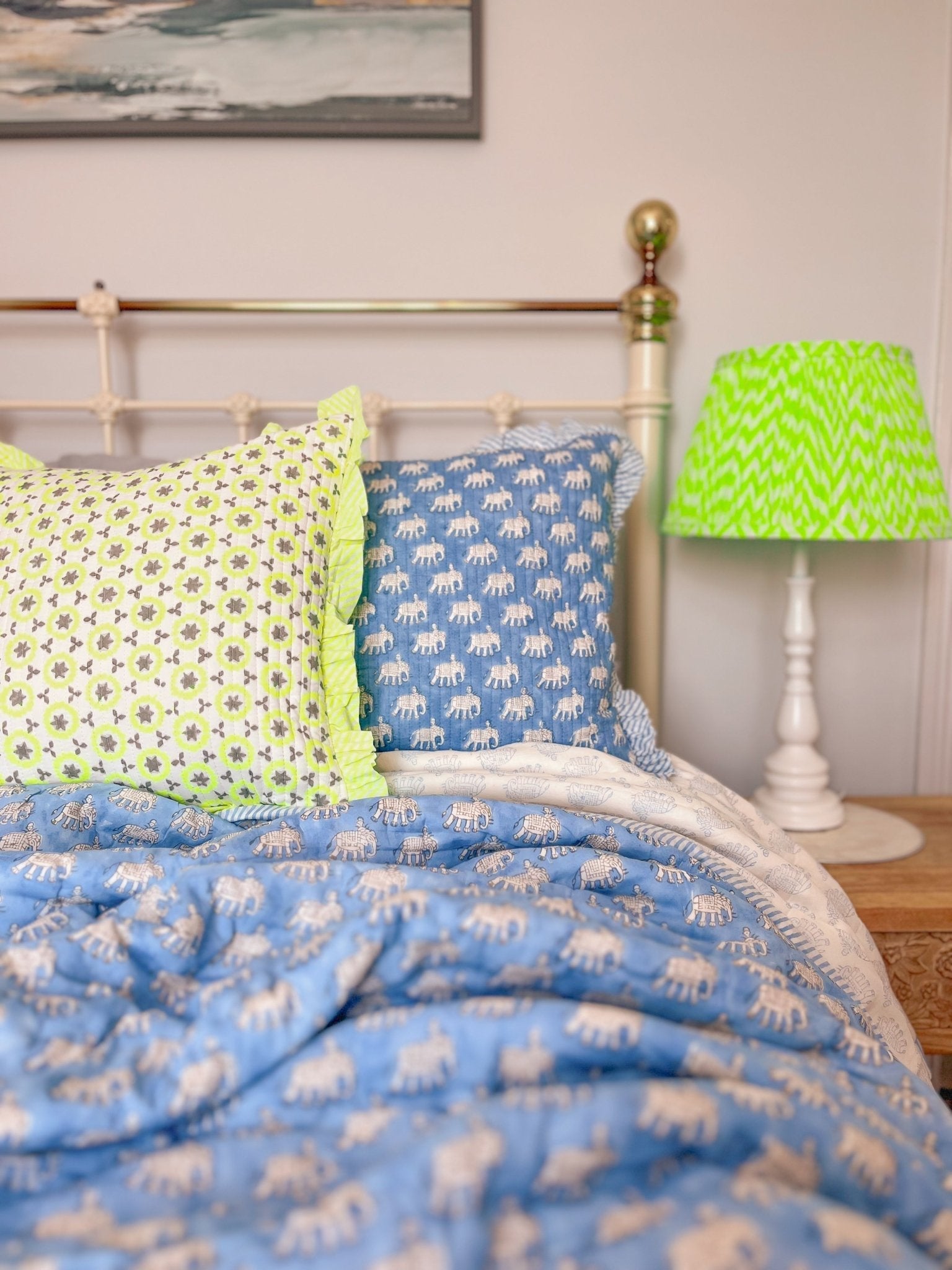 Block Print Heirloom Quilt | Estha - Bombaby