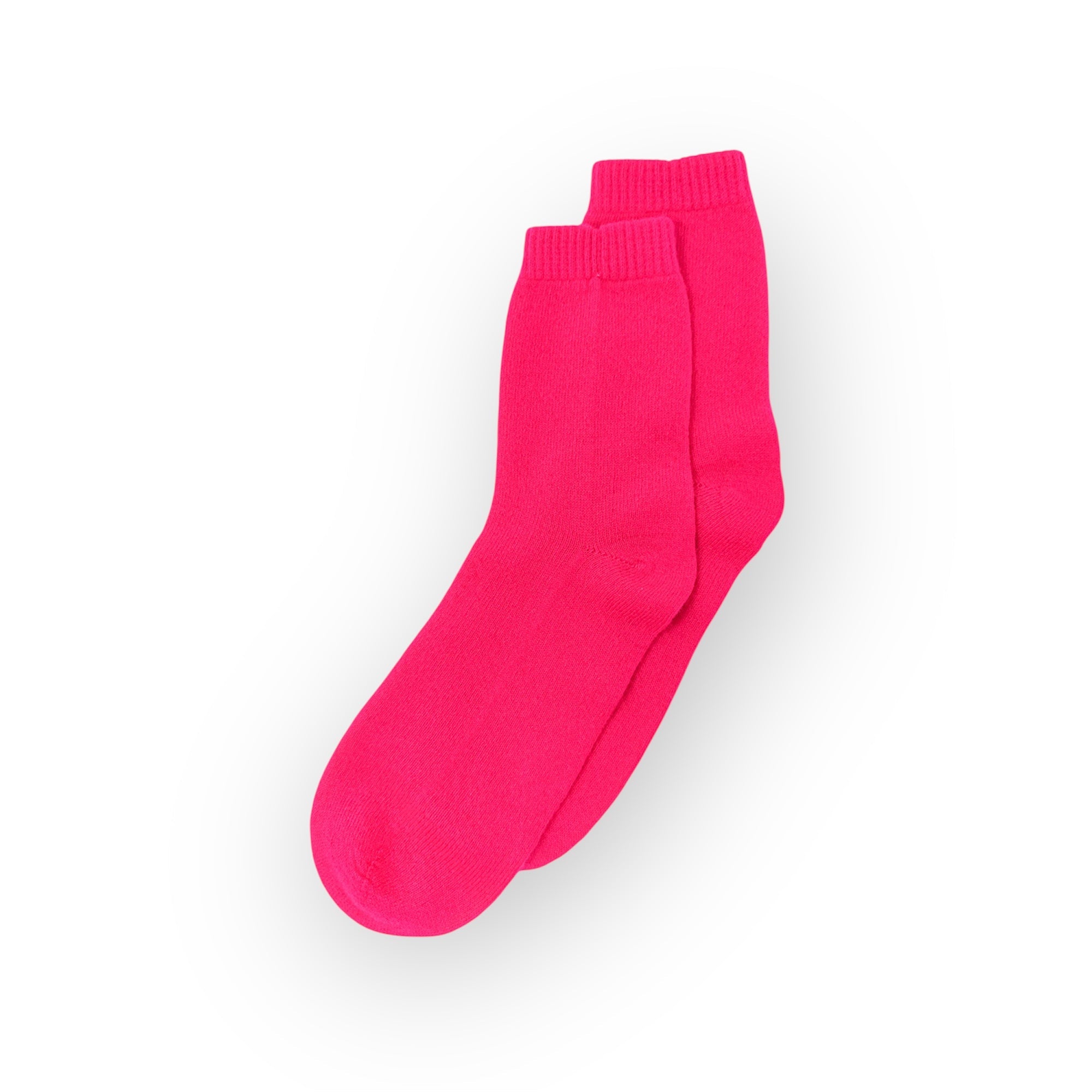 Cashmere Bed Socks | Neon Pink - Bombaby