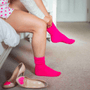 Cashmere Bed Socks | Neon Pink - Bombaby