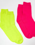 Cashmere Bed Socks | Neon Yellow - Bombaby