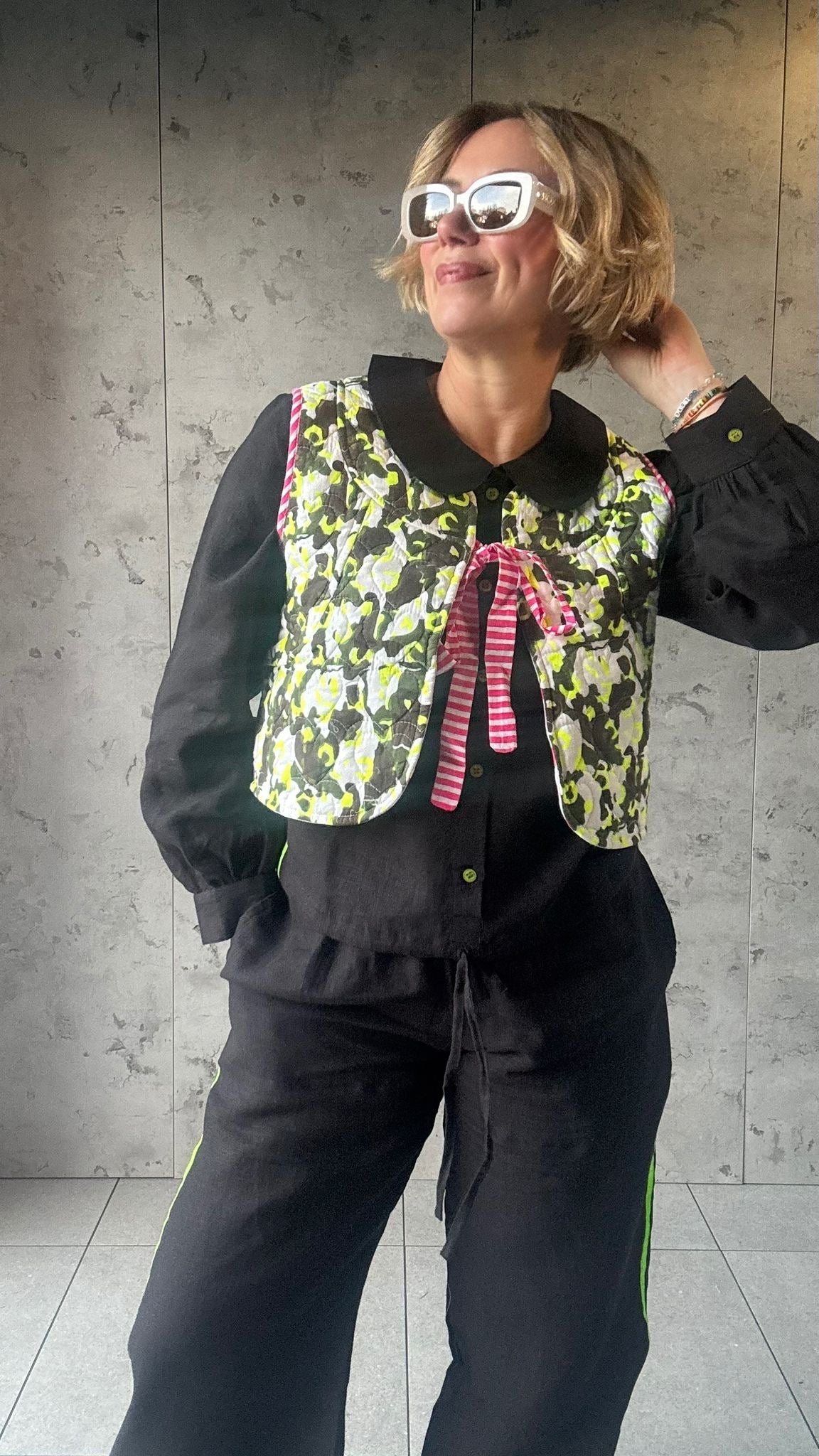 Customised Collared Blouse | Black Linen - Bombaby