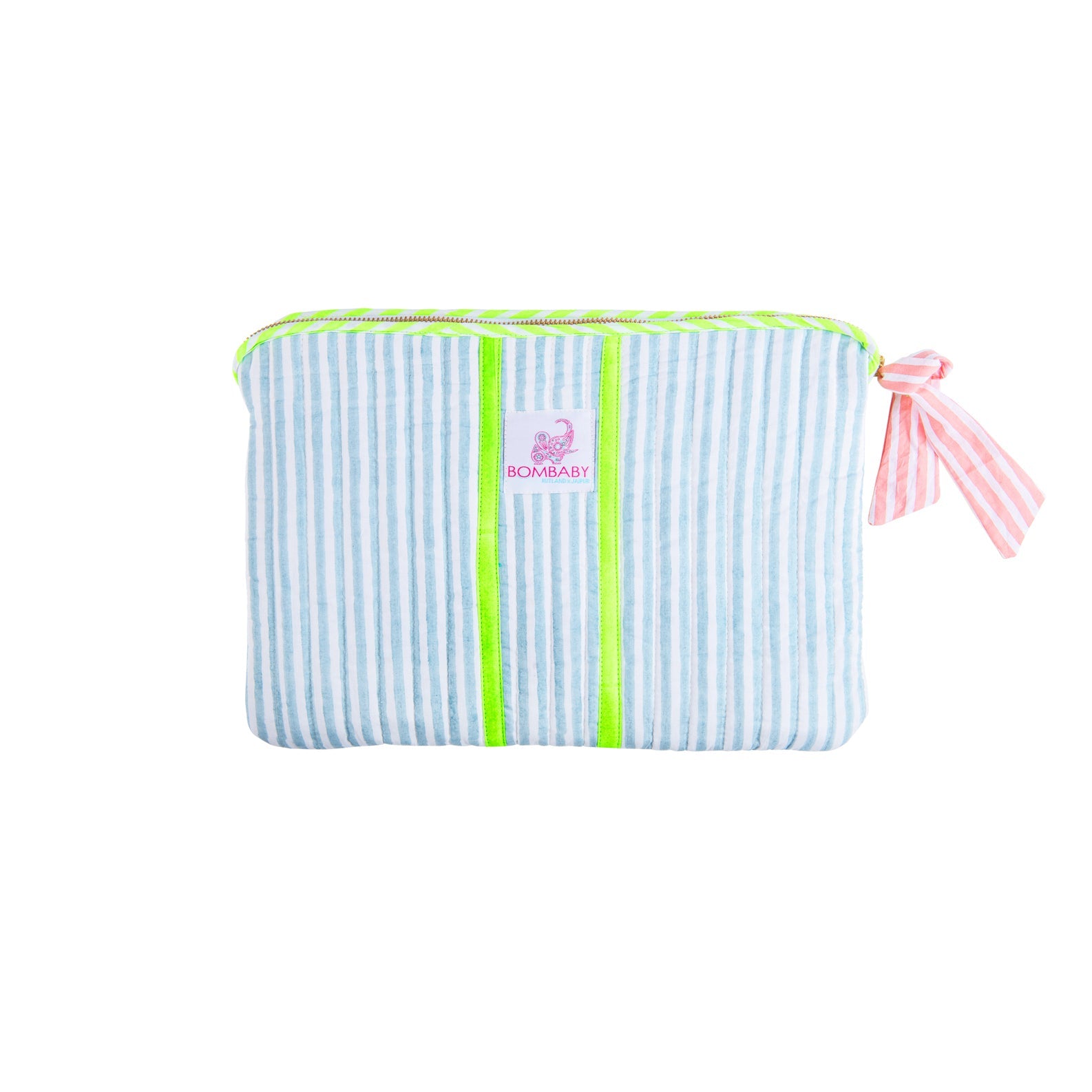 Customised Quilted Pouch | Sunwashed Blue - Bombaby