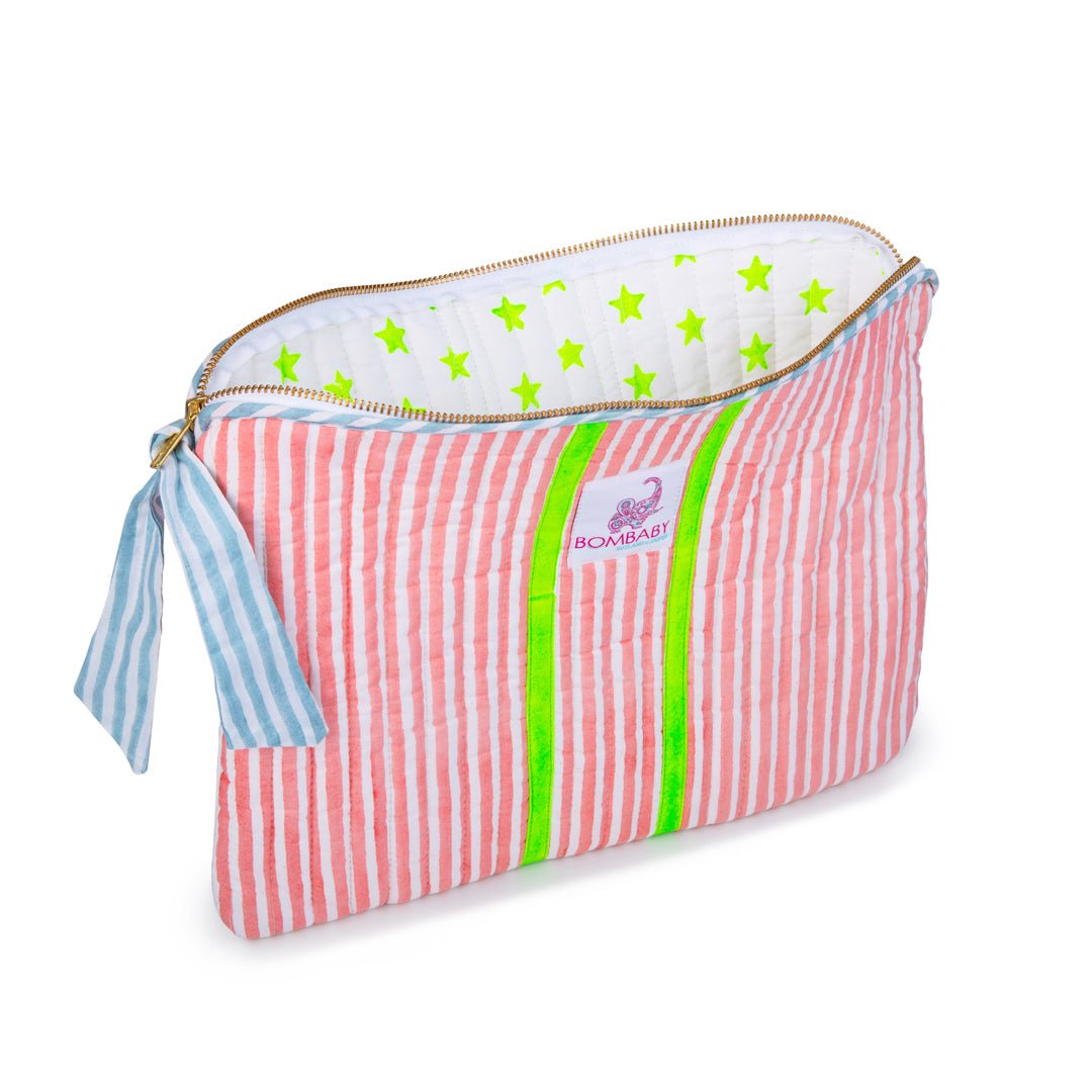 Customised Quilted Pouch | Sunwashed Pink - Bombaby