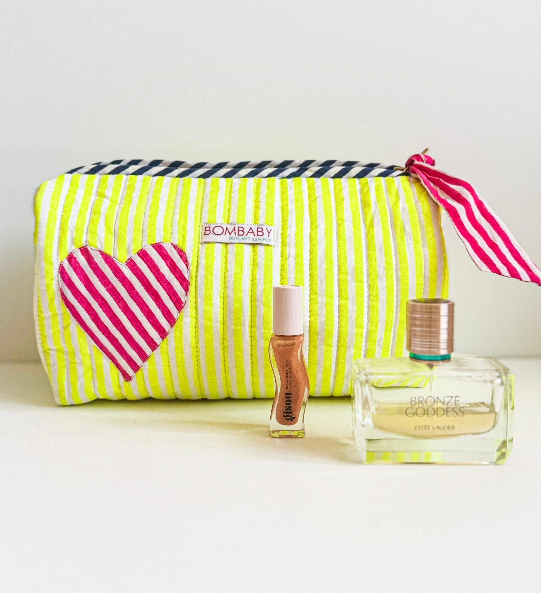 Customised Quilted Wash Bag | Limoncello - Bombaby