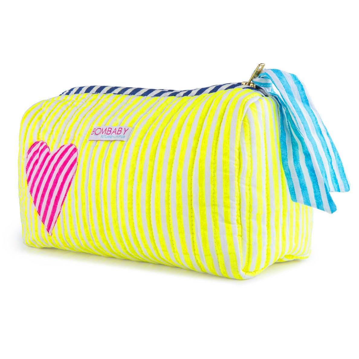 Customised Quilted Wash Bag | Limoncello - Bombaby