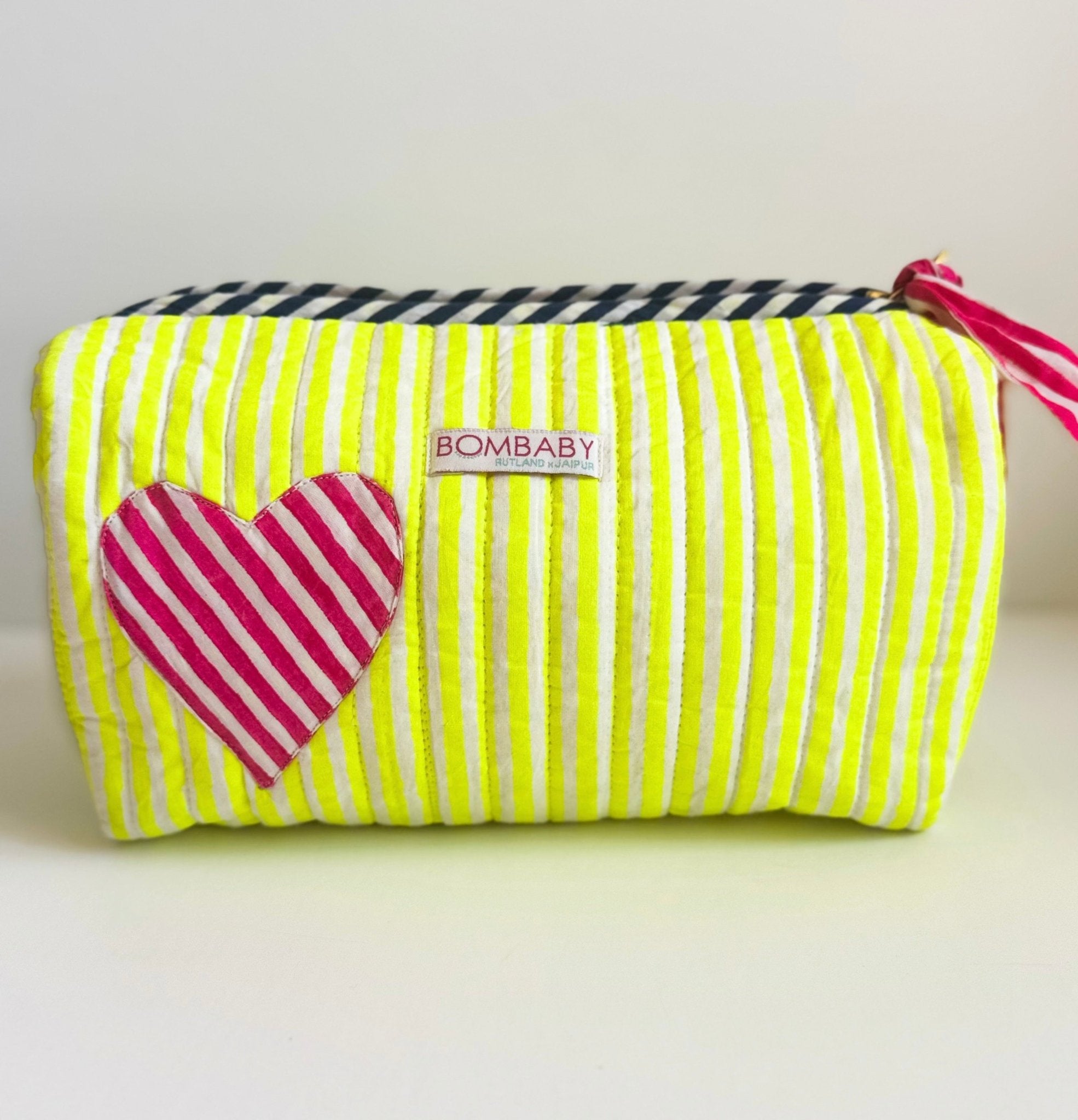 Customised Quilted Wash Bag | Limoncello - Bombaby