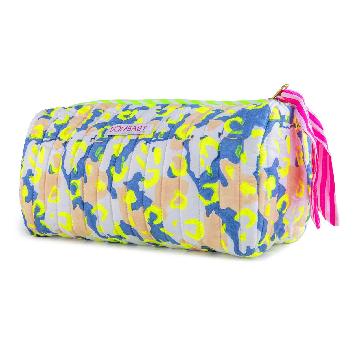 Customised Quilted Wash Bag | Neon Storm - Bombaby