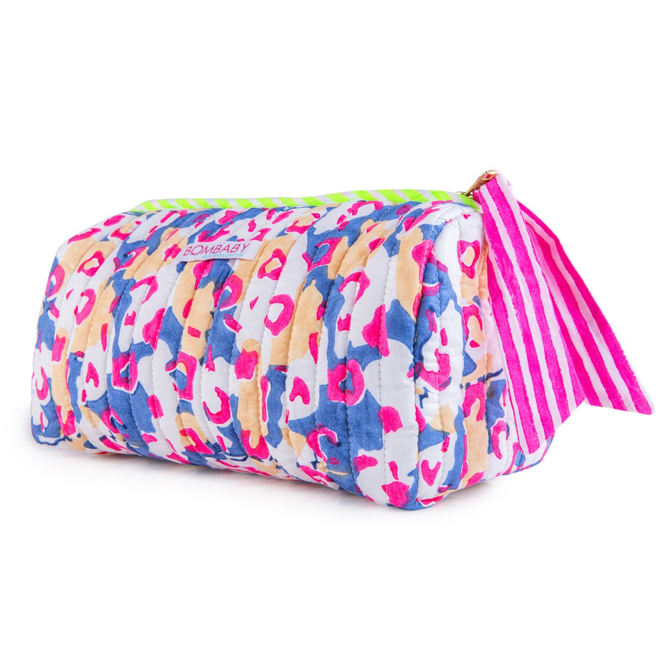 Customised Quilted Wash Bag | Pink Mirage - Bombaby