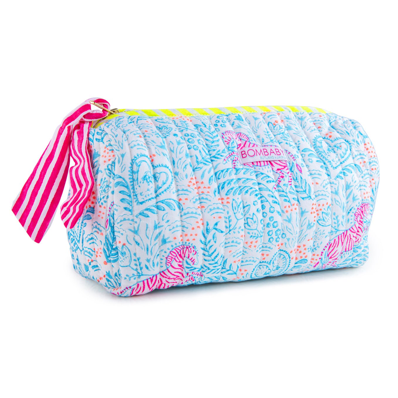 Customised Quilted Wash Bag | Zebra - Bombaby