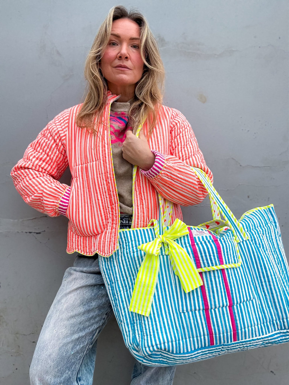 Customised Zipped Travel Tote | Malibu Blue - Bombaby
