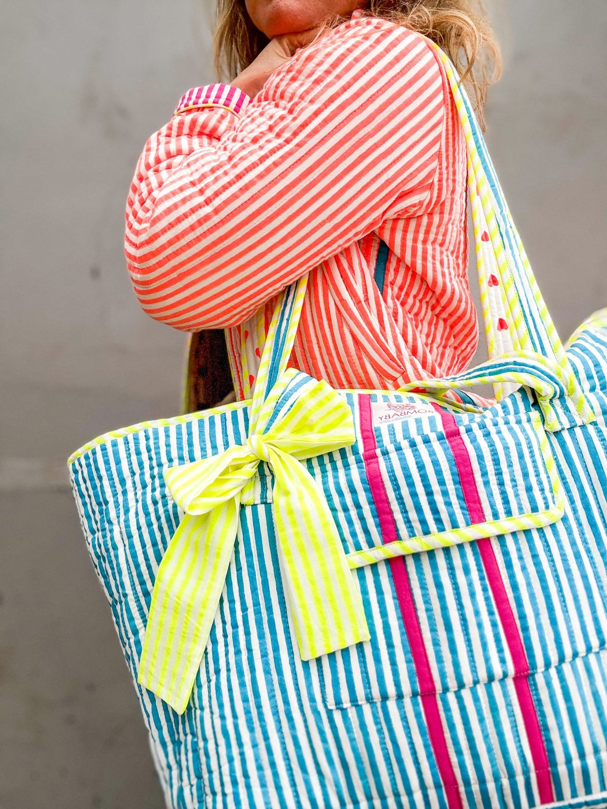Customised Zipped Travel Tote | Malibu Blue - Bombaby