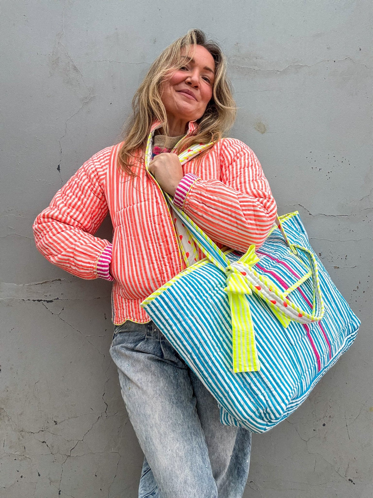 Customised Zipped Travel Tote | Malibu Blue - Bombaby