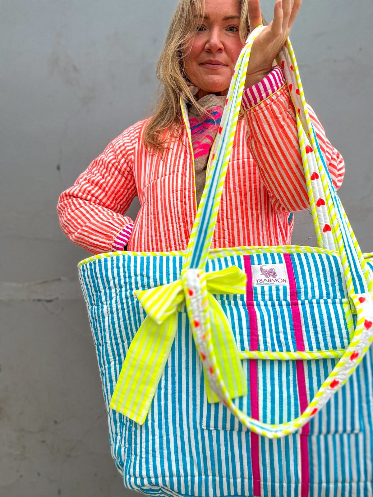 Customised Zipped Travel Tote | Malibu Blue - Bombaby