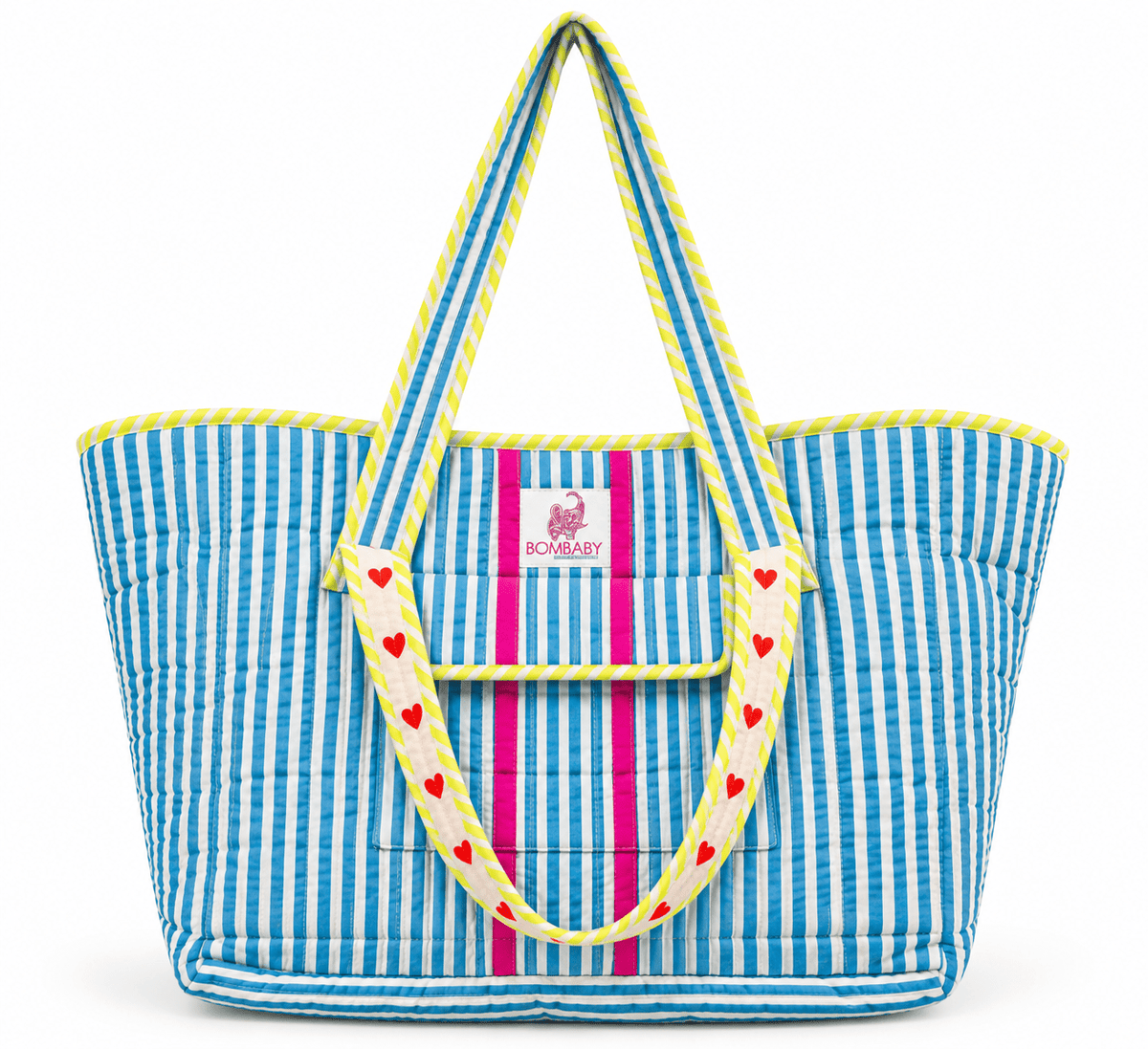 Customised Zipped Travel Tote | Malibu Blue - Bombaby