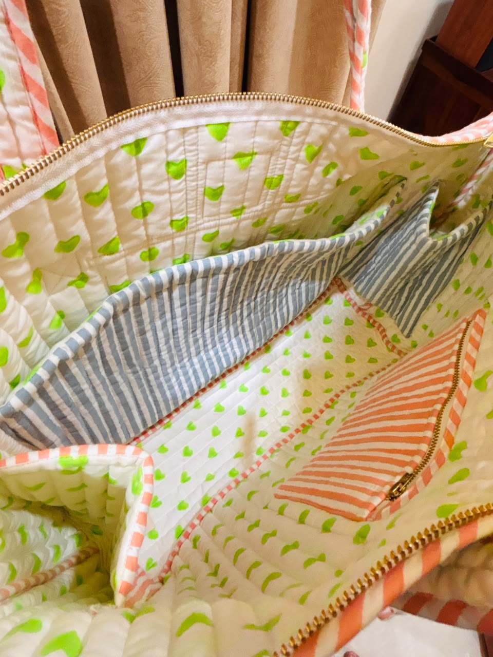 Customised Zipped Travel Tote | Sunwashed - Bombaby