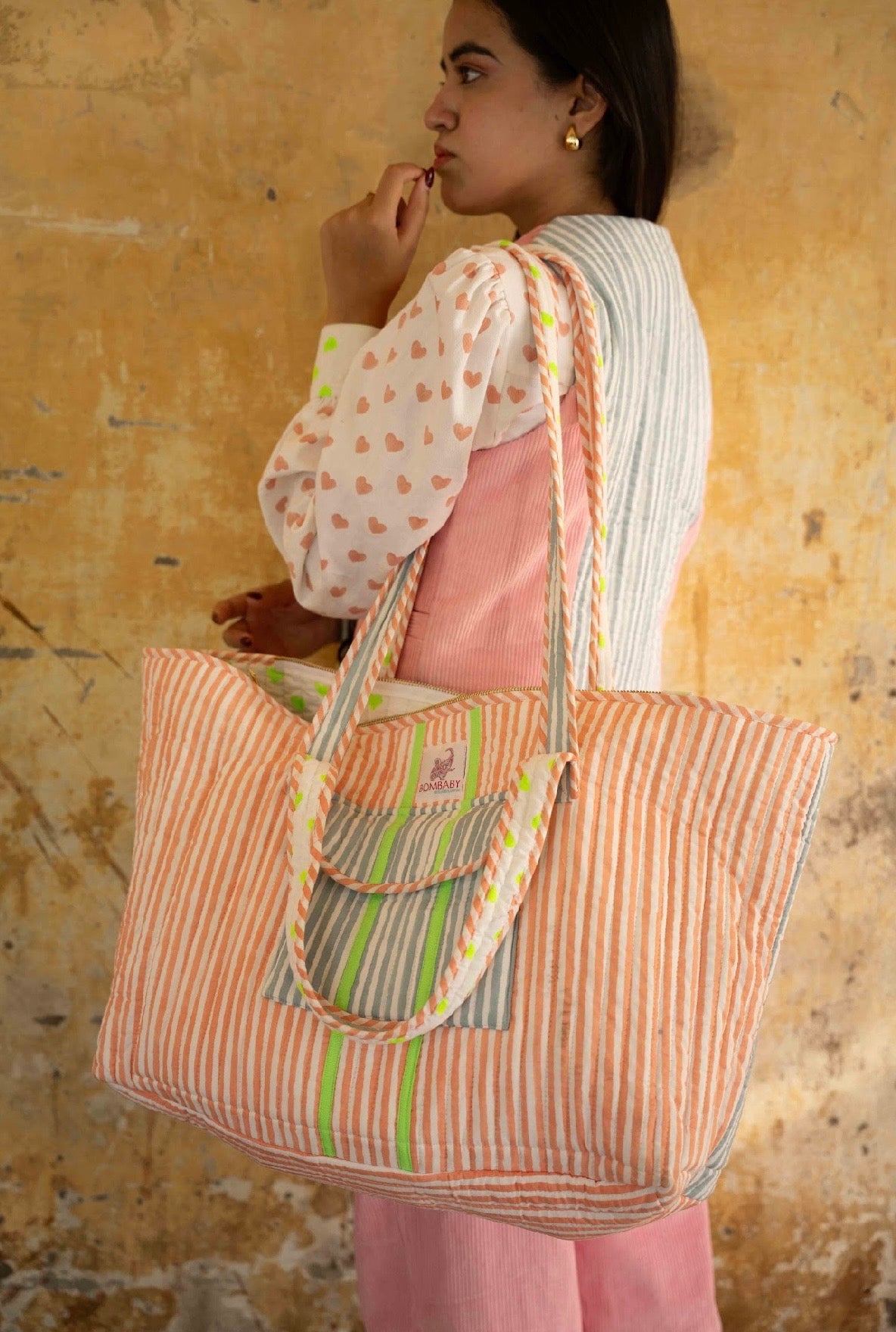 Customised Zipped Travel Tote | Sunwashed - Bombaby