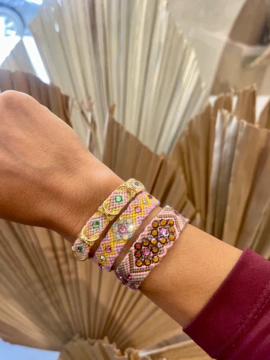 Dalia Purple Swarovski Friendship Bracelet Bombaby