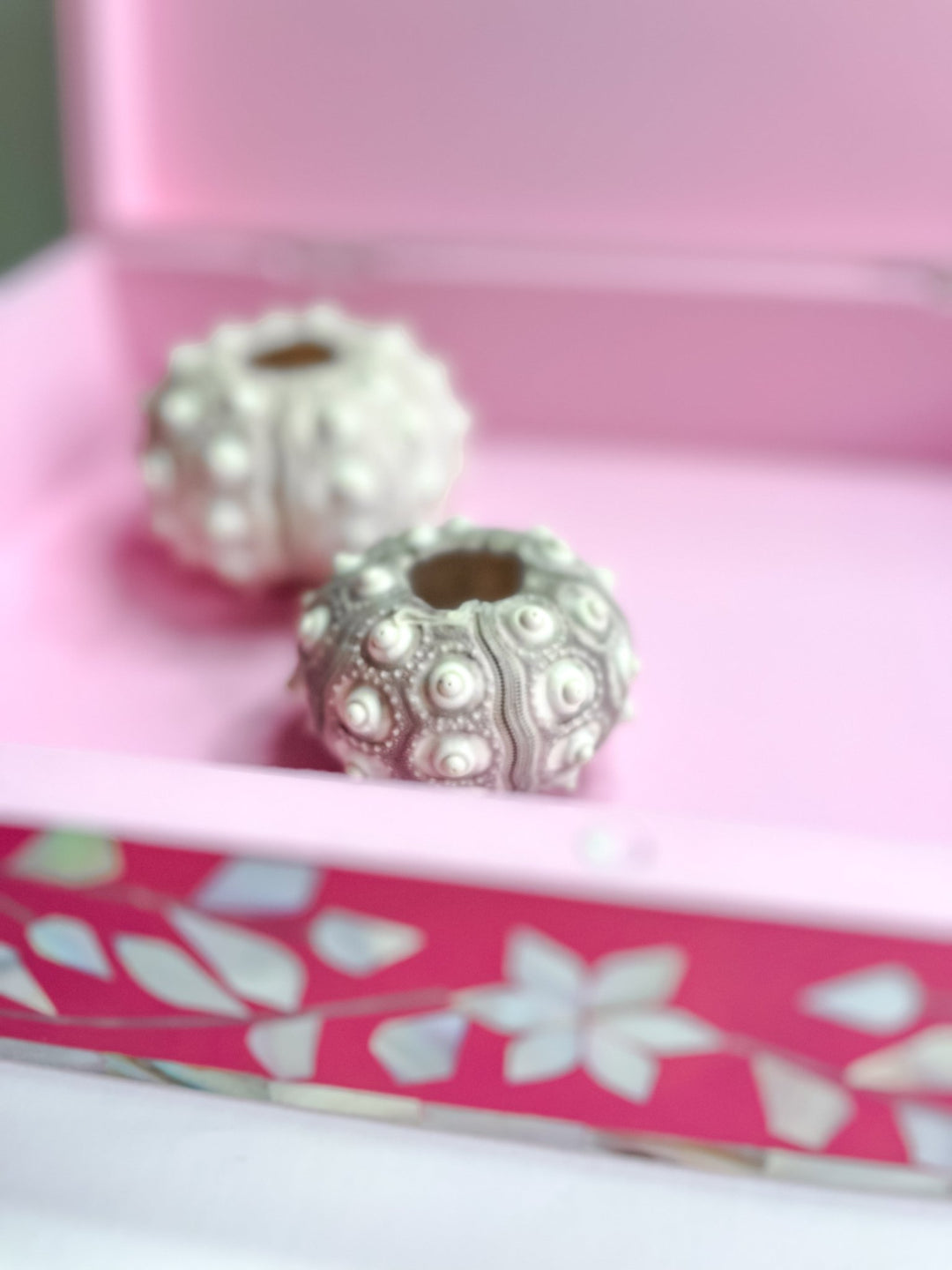 Dove Grey & Pink | Large Mother of Pearl Jewellery Box - Bombaby