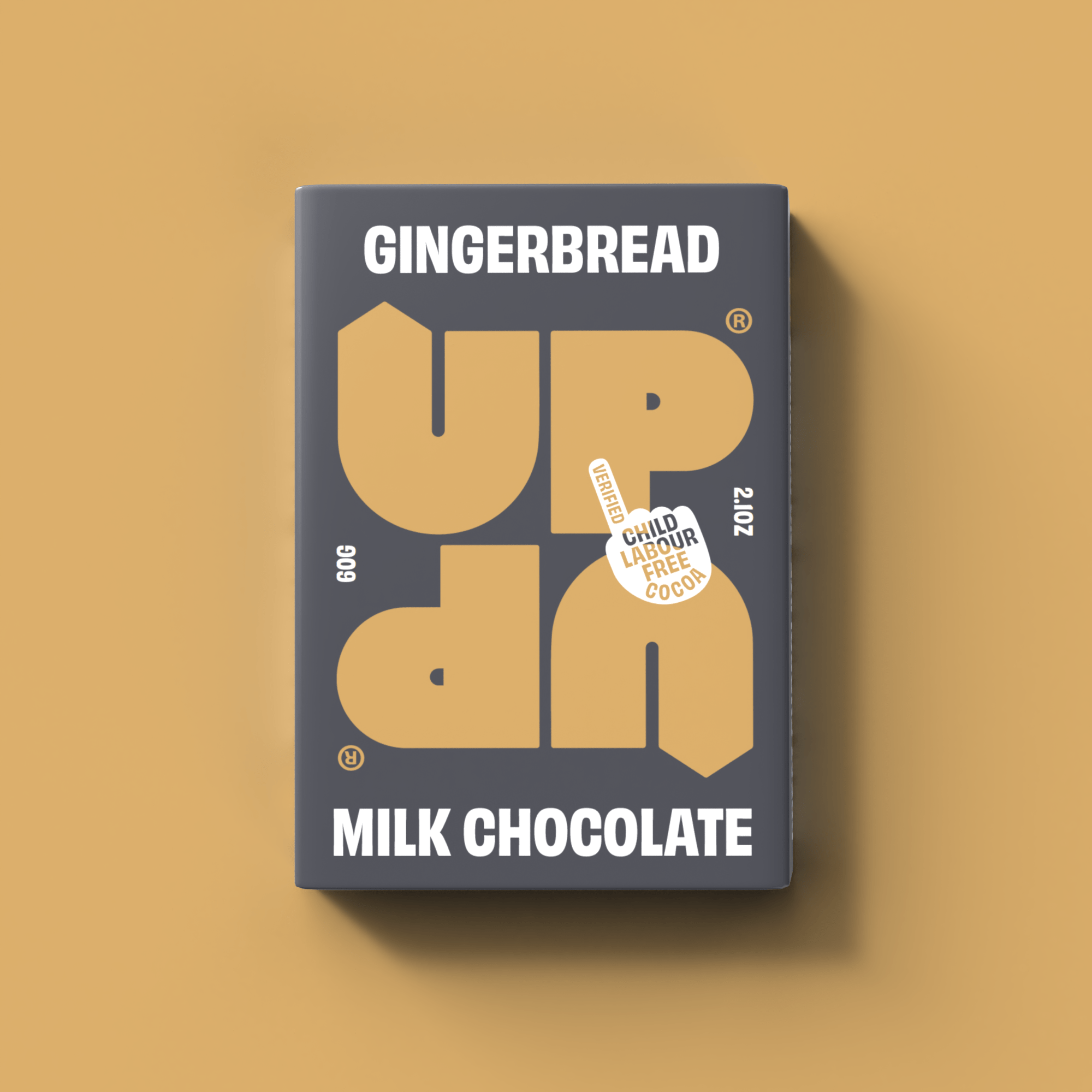 Gingerbread Milk Chocolate Bar 60g - Bombaby