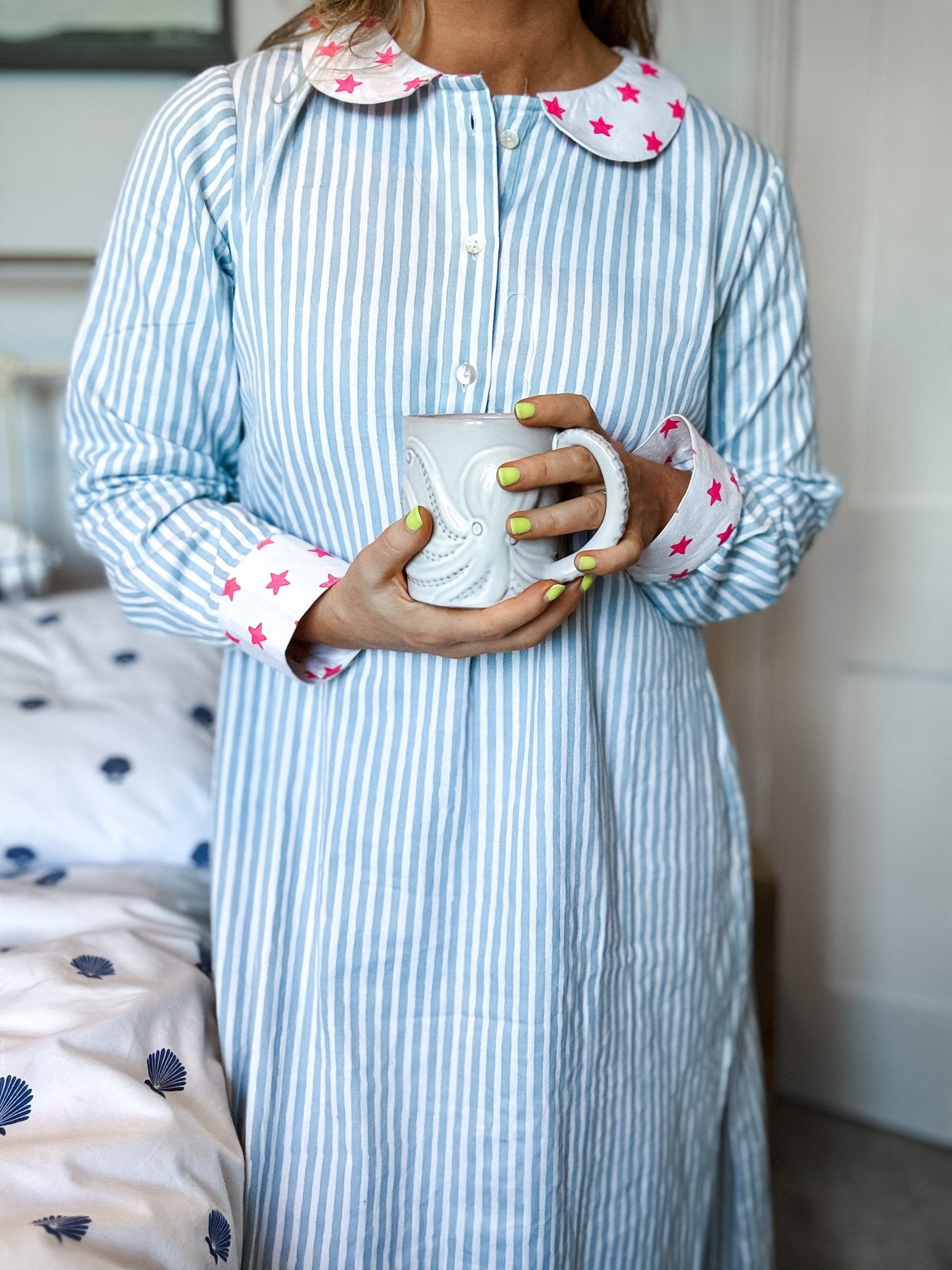 GOTS Organic Cotton Twill Nightdress | Starboard - Bombaby