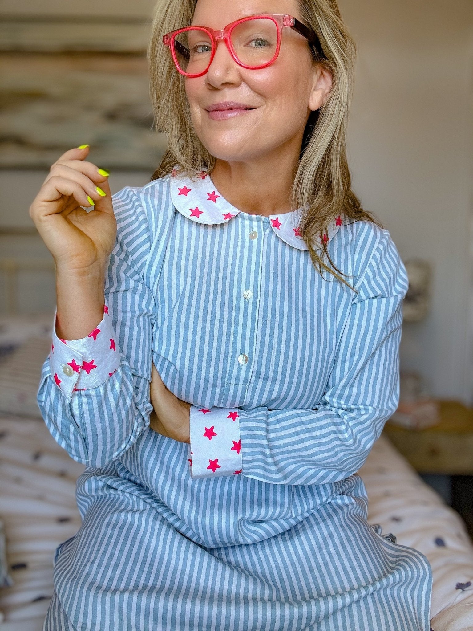 GOTS Organic Cotton Twill Nightdress | Starboard - Bombaby