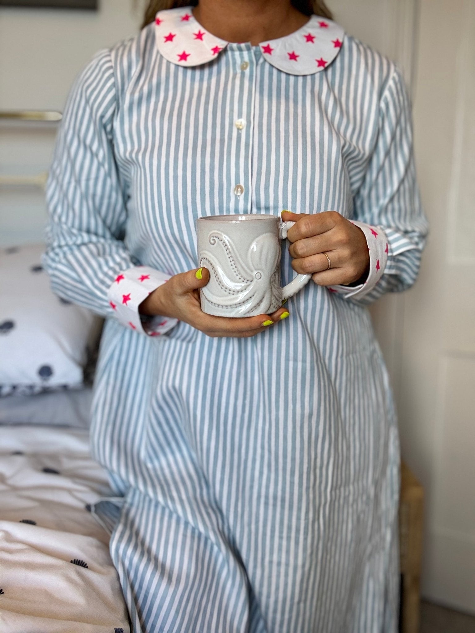 GOTS Organic Cotton Twill Nightdress | Starboard - Bombaby