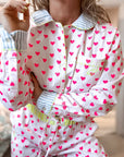 GOTS Organic Twill Pyjamas | Pink Hearts - Bombaby