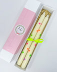 Handpainted Neon Dinner Candles | Box of Two - Bombaby