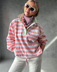 Handprinted Small Scarf | Rose Stars & Stripes - Bombaby