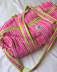 Neon Pink Quilted Weekend Bag SAMPLE - Bombaby