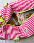 Neon Pink Quilted Weekend Bag SAMPLE - Bombaby