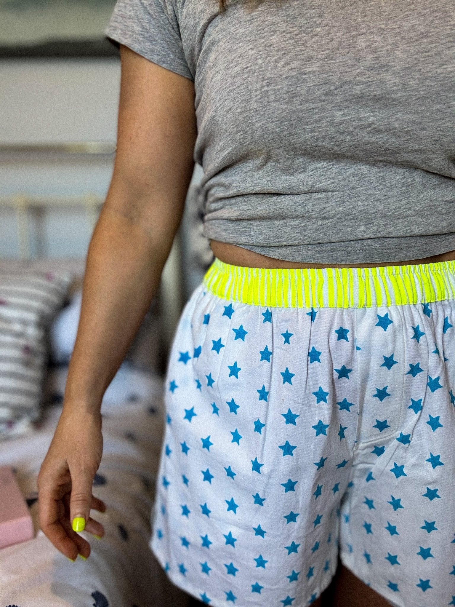Organic Cotton Boxer Shorts | Blue Stars - Bombaby