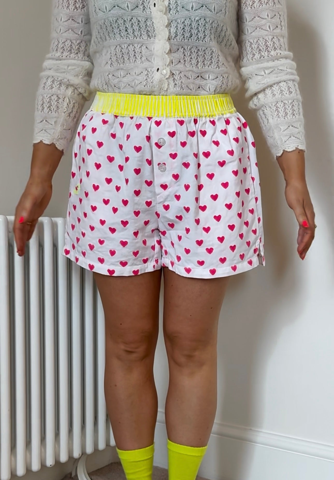 Organic Cotton Boxer Shorts | Pink Hearts - Bombaby