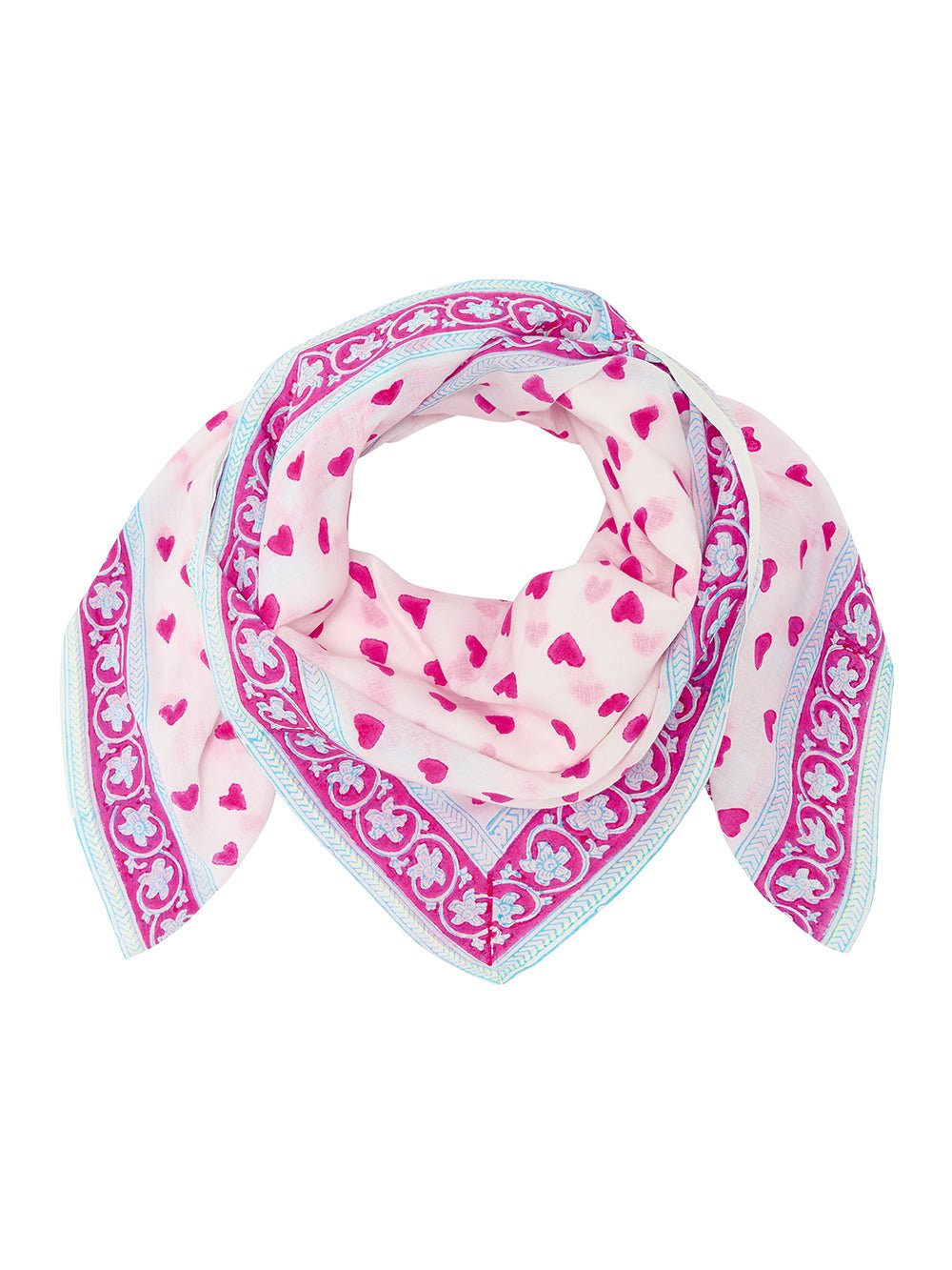 Oversized Handprinted Scarf | Petal Kiss - Bombaby