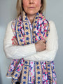 Oversized Handprinted Scarf | Pink Mirage - Bombaby