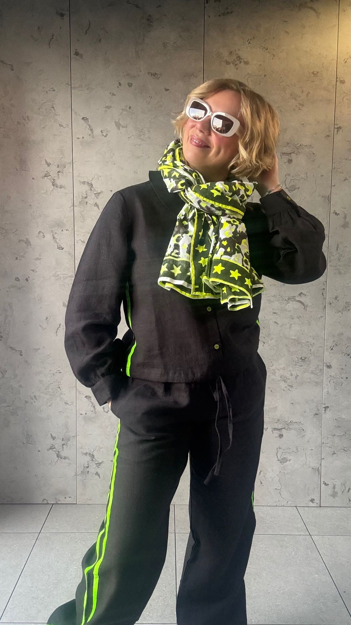 Oversized Handprinted Scarf | Rebel camo - Bombaby