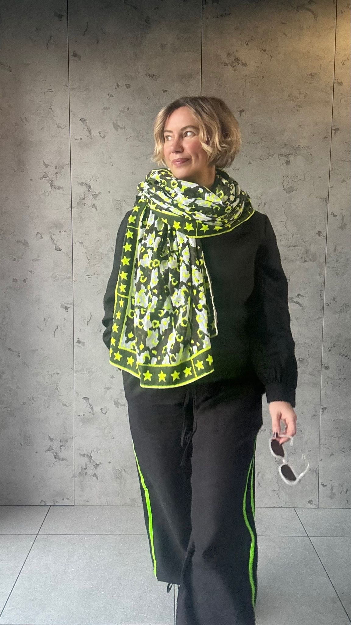 Oversized Handprinted Scarf | Rebel camo - Bombaby