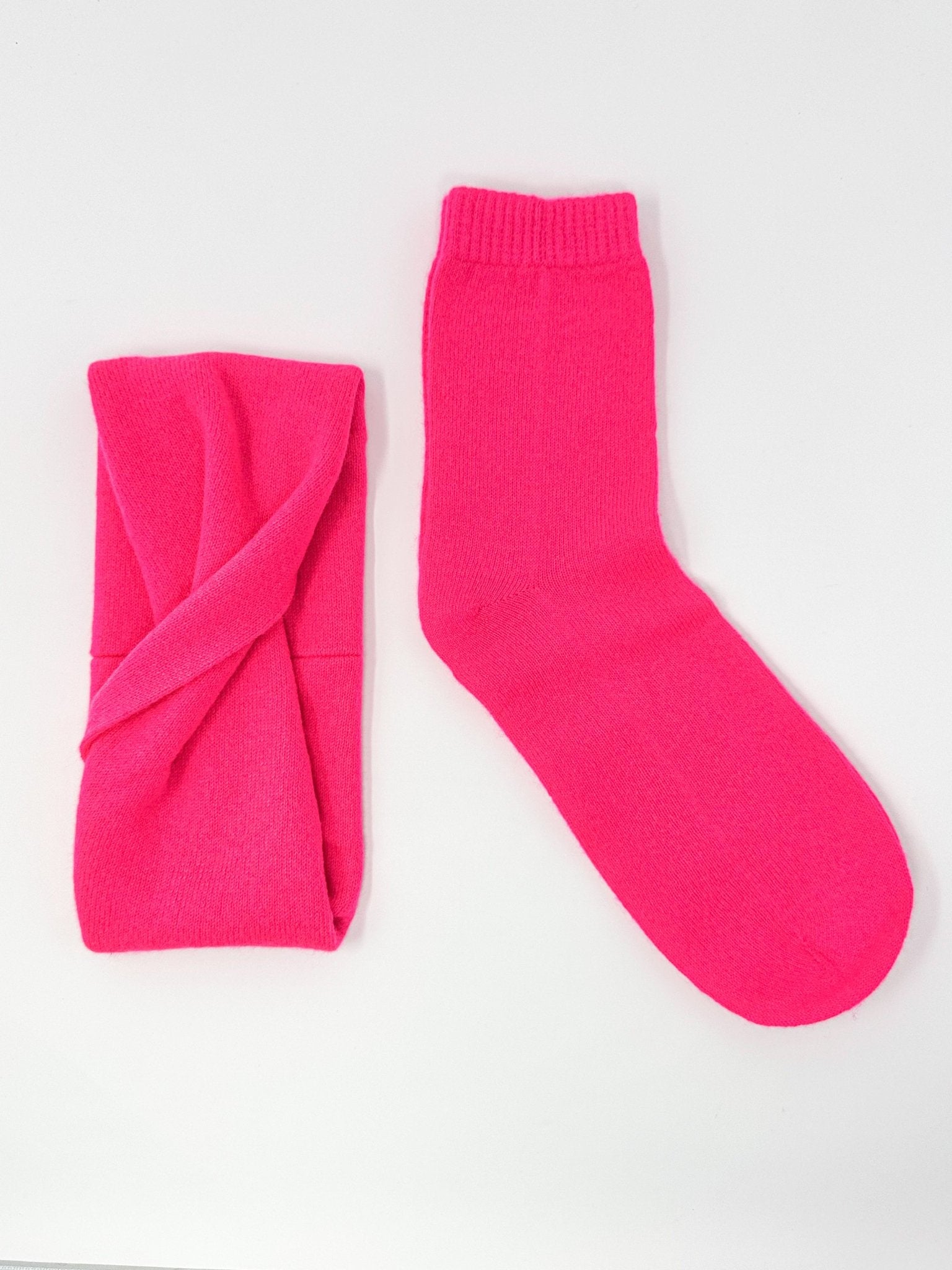 Pure Cashmere Headband | Neon Pink - Bombaby