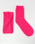Pure Cashmere Headband | Neon Pink - Bombaby