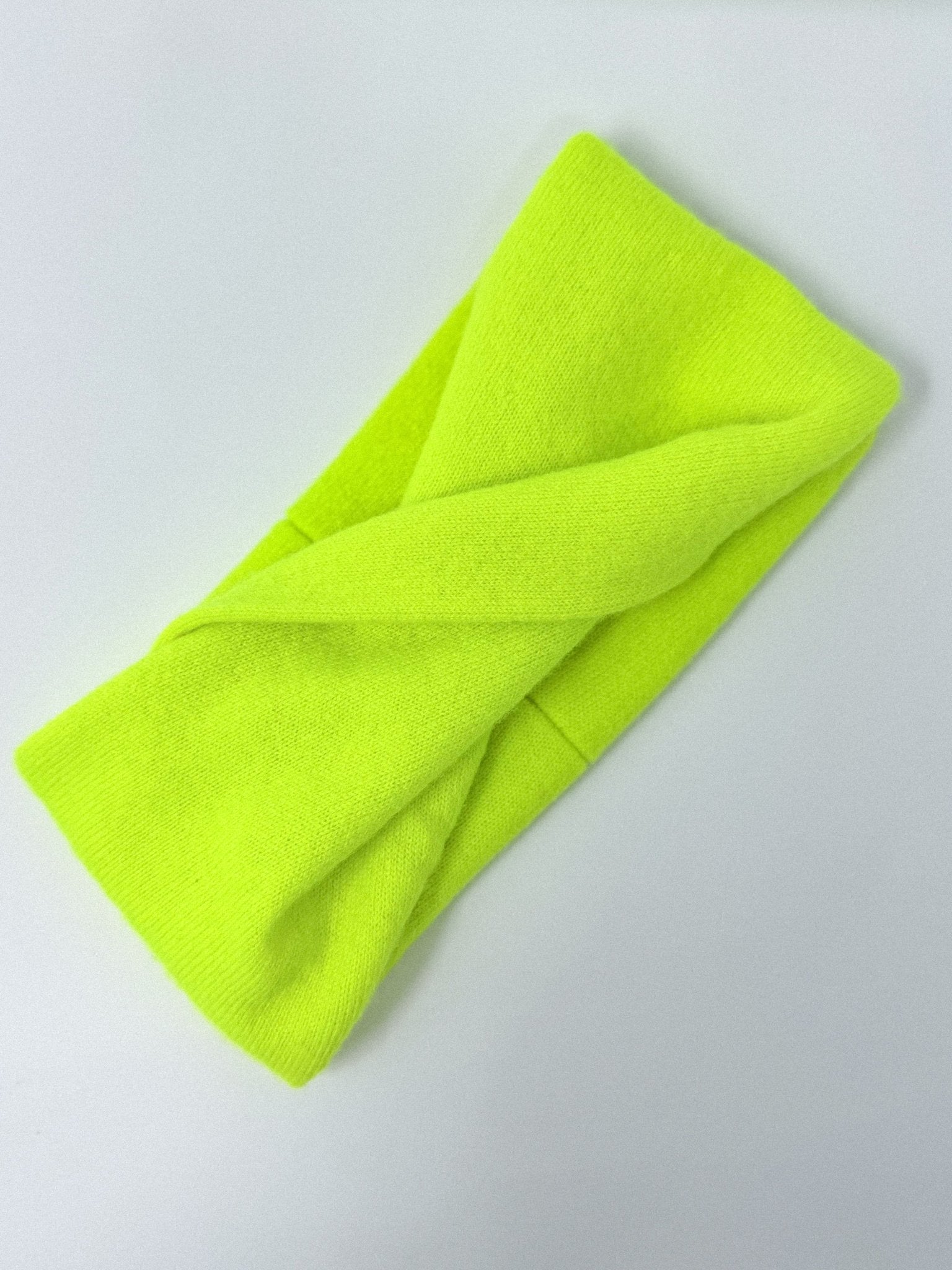 Pure Cashmere Headband | Neon Yellow - Bombaby